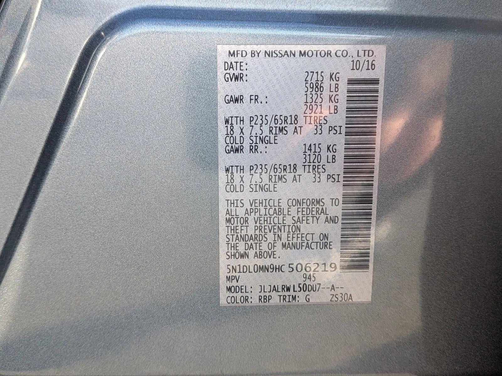 2017 INFINITI QX60 FWD