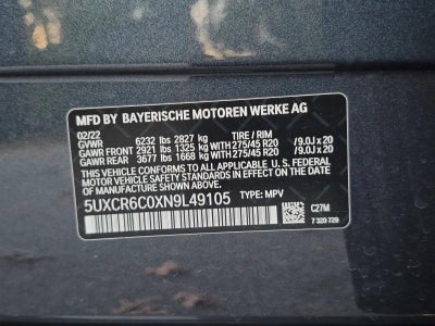 2022 BMW X5 xDrive40i Sports Activity Vehicle