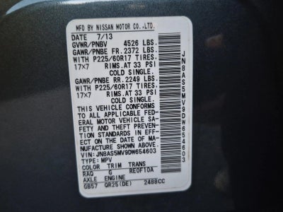 2013 Nissan Rogue AWD 4dr SV