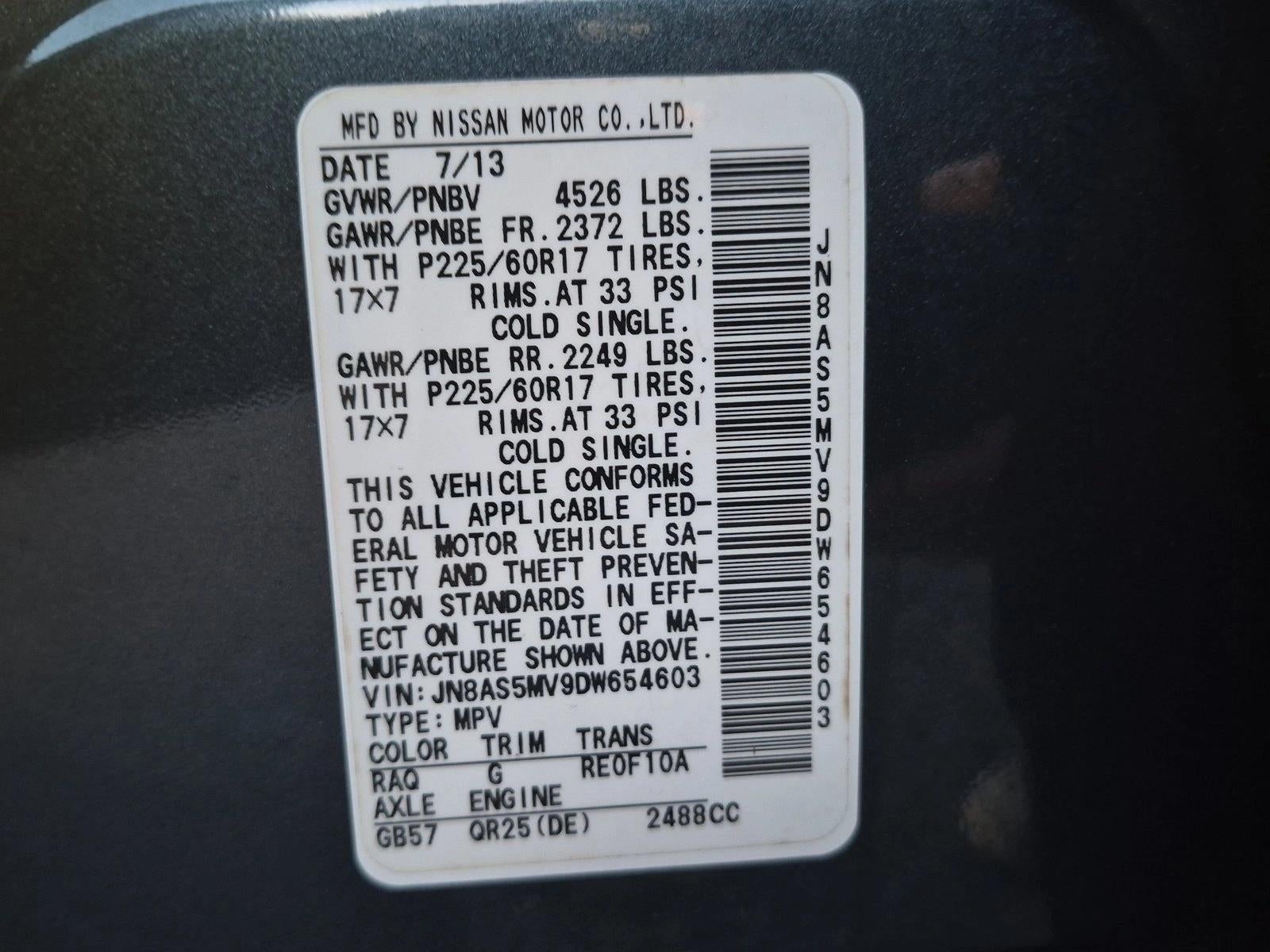 2013 Nissan Rogue AWD 4dr SV