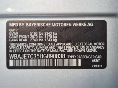 2017 BMW 540i xDrive Sedan