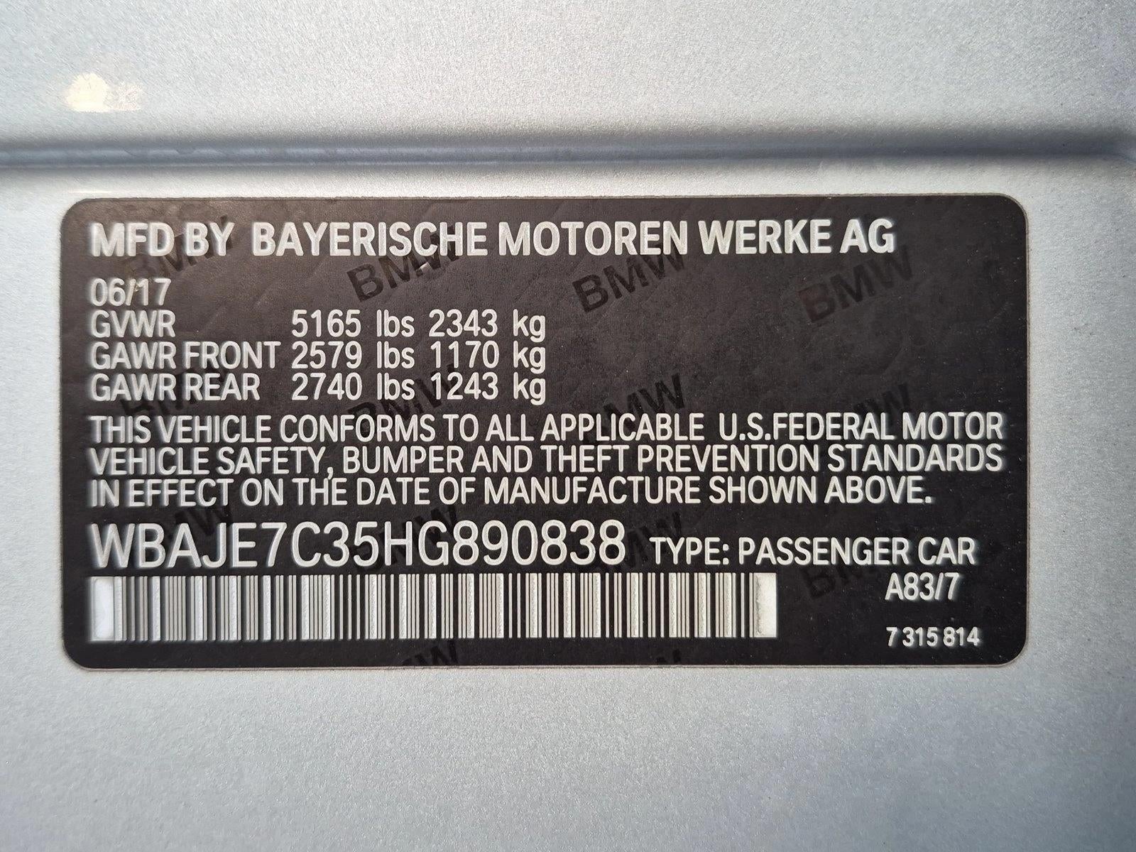 2017 BMW 540i xDrive Sedan
