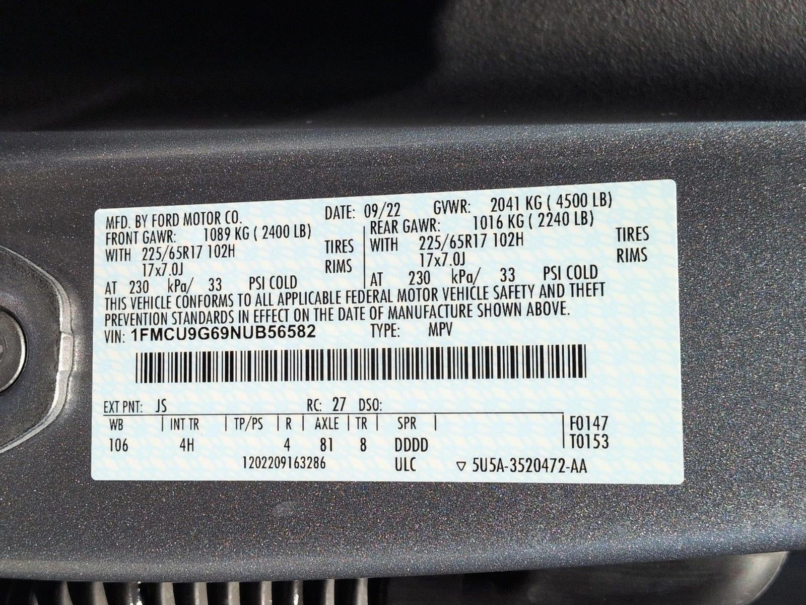 2022 Ford Escape SE AWD