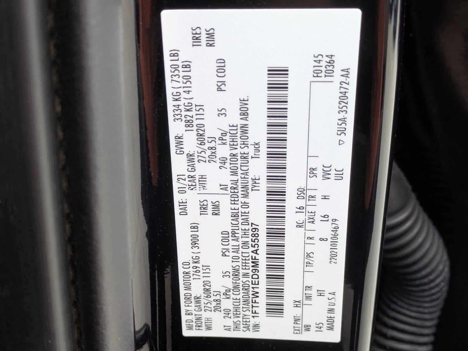 2021 Ford F-150 LARIAT 4WD SuperCrew 5.5' Box