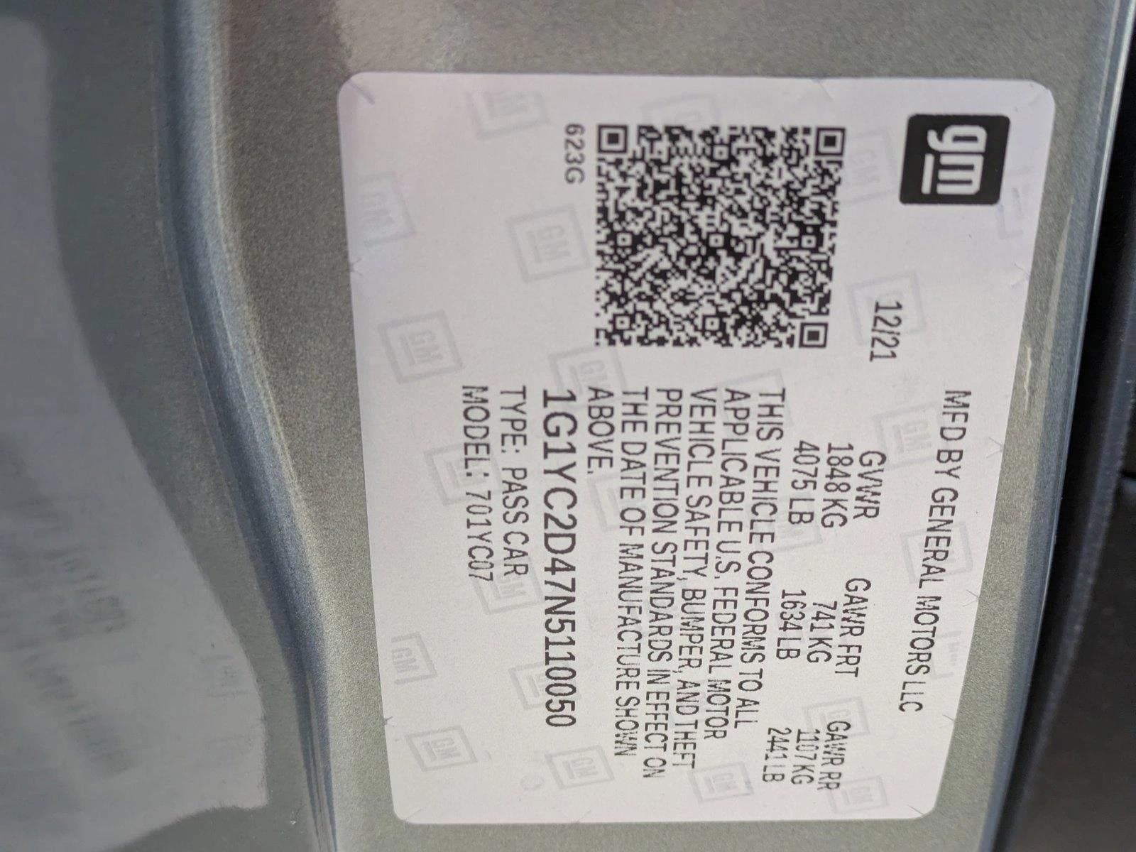 2022 Chevrolet Corvette Stingray Coupe 3LT