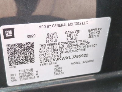 2020 Chevrolet Traverse AWD 2LT