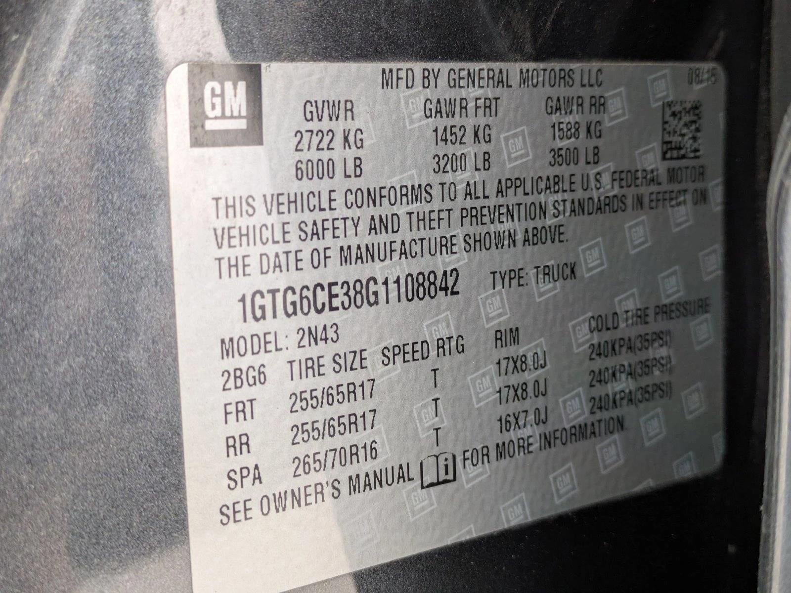 2016 GMC Canyon Crew Cab Short Box 4-Wheel Drive SLE