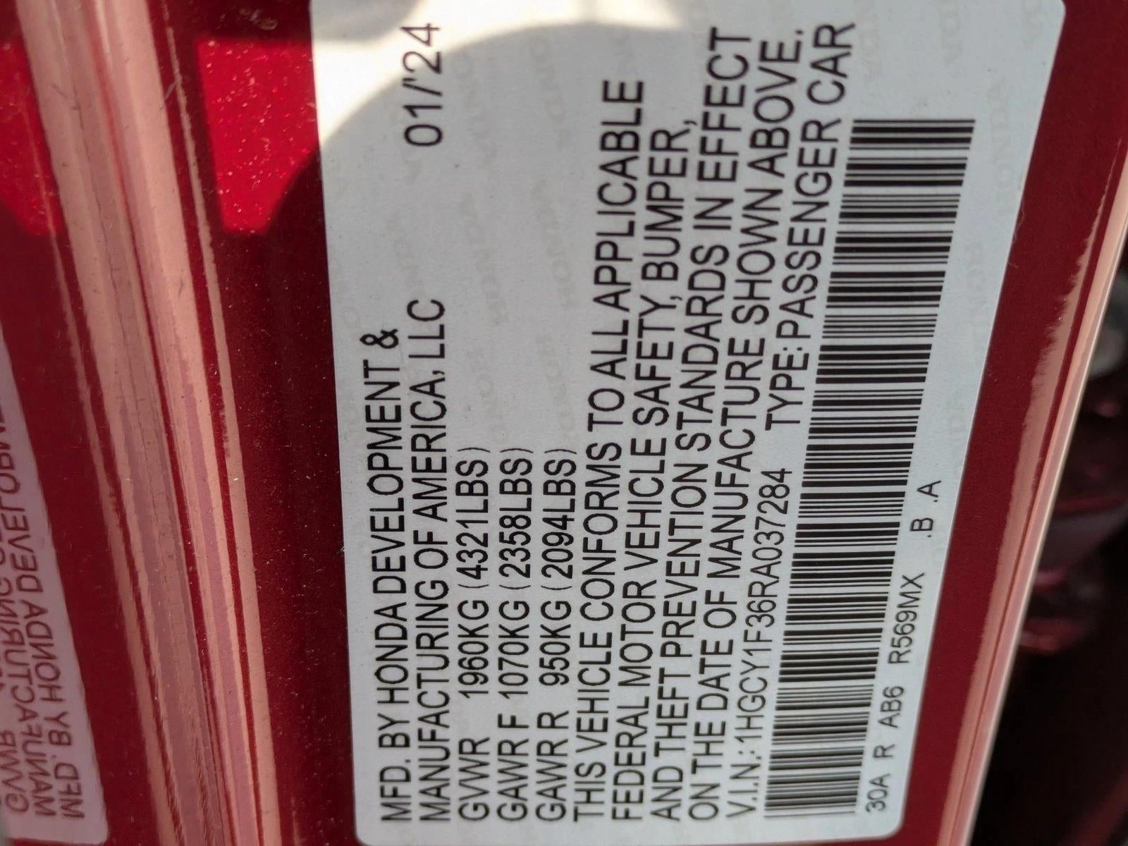 2024 Honda Accord Sedan EX CVT