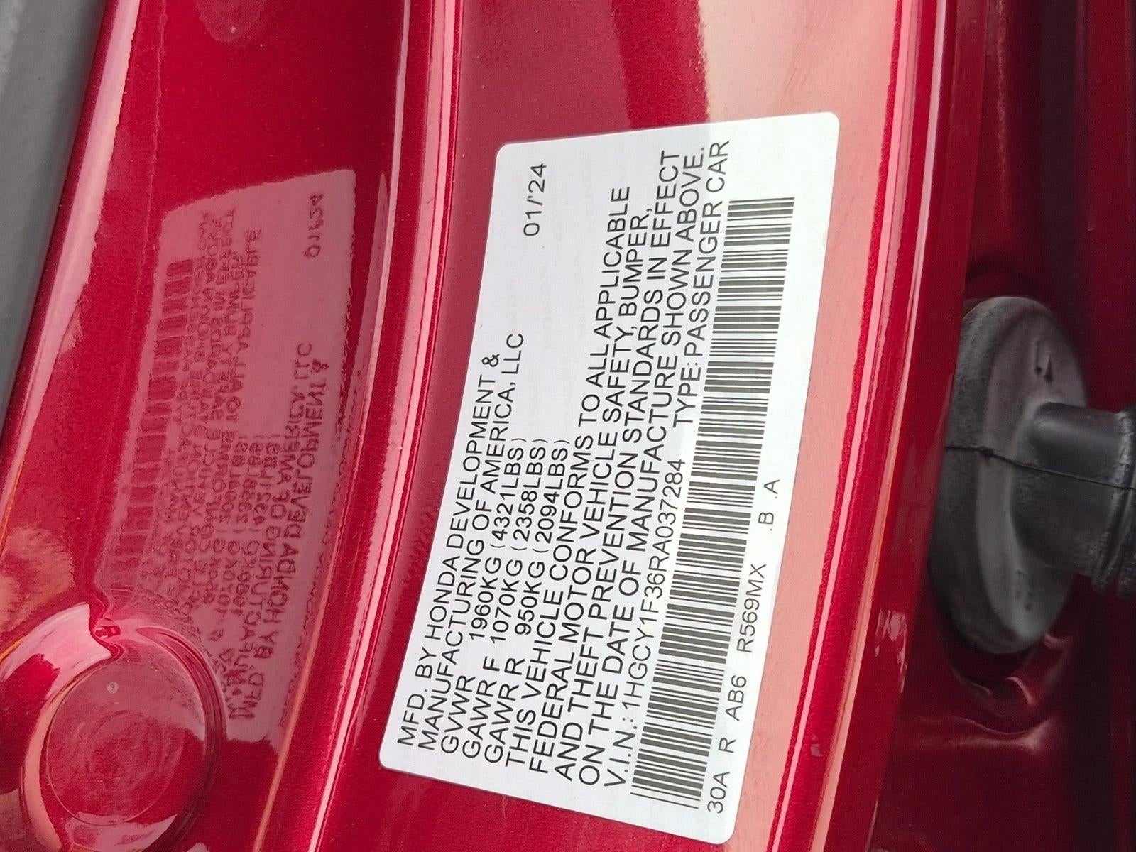 2024 Honda Accord Sedan EX CVT