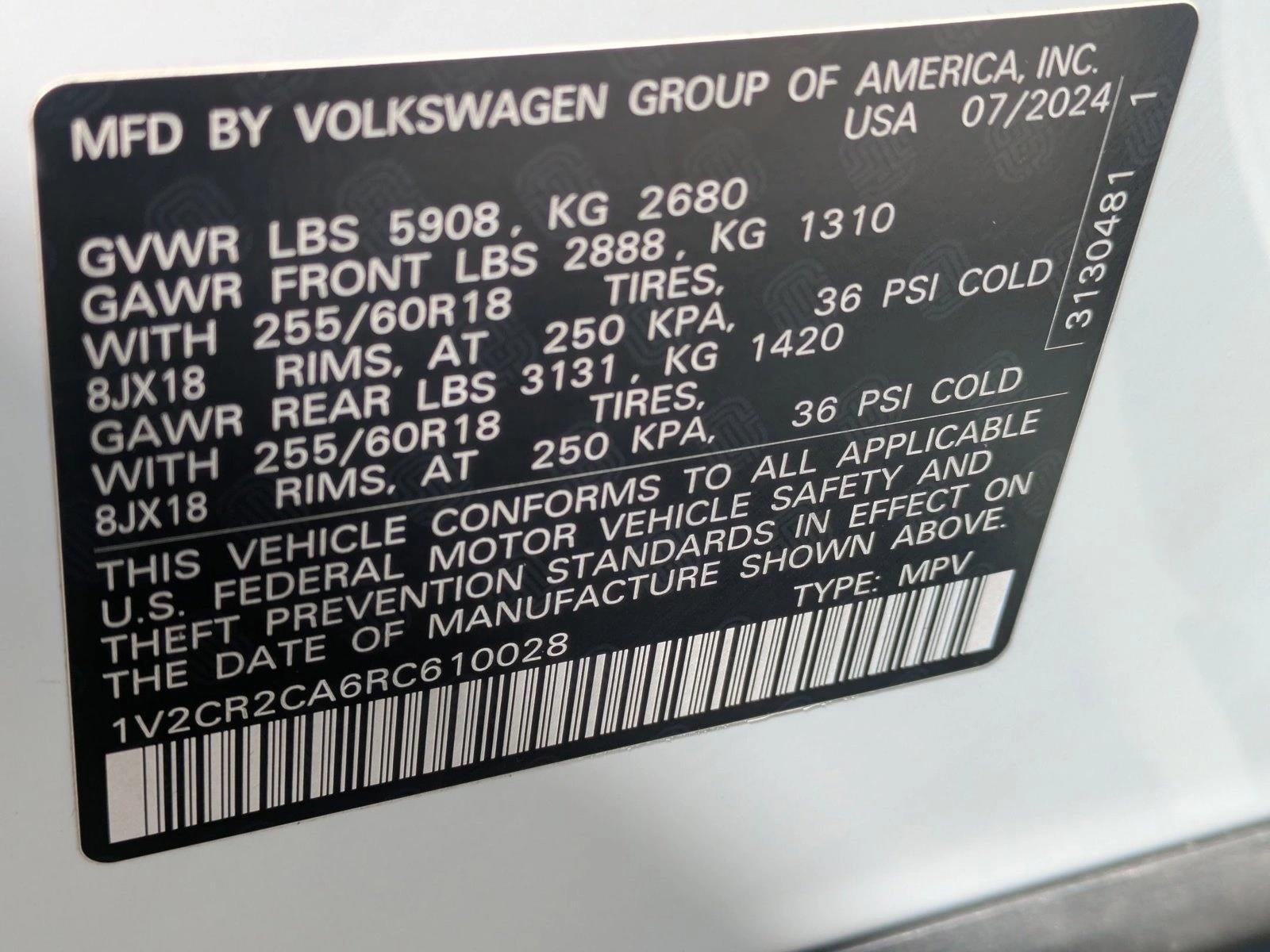 2024 Volkswagen Atlas 2.0T Peak Edition SE w/Technology 4MOTION