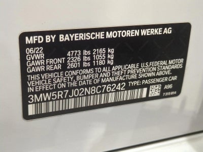 2022 BMW 330i xDrive Sedan North America