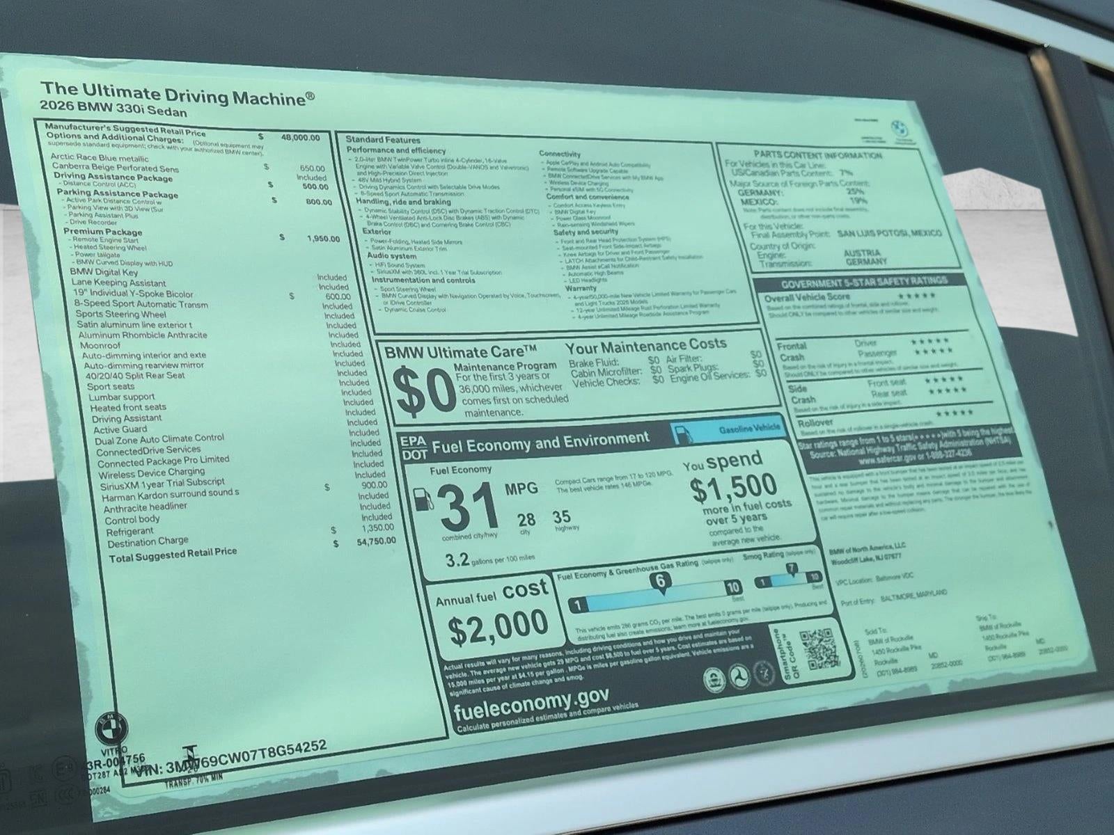 2026 BMW 330i N Sedan