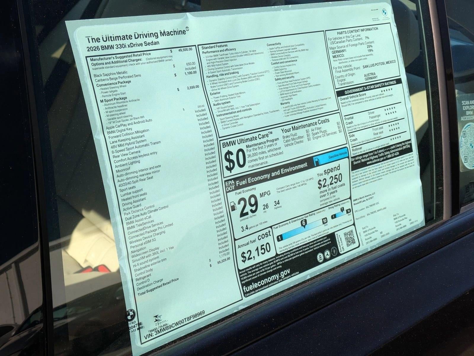 2026 BMW 330i NA xDrive Sedan