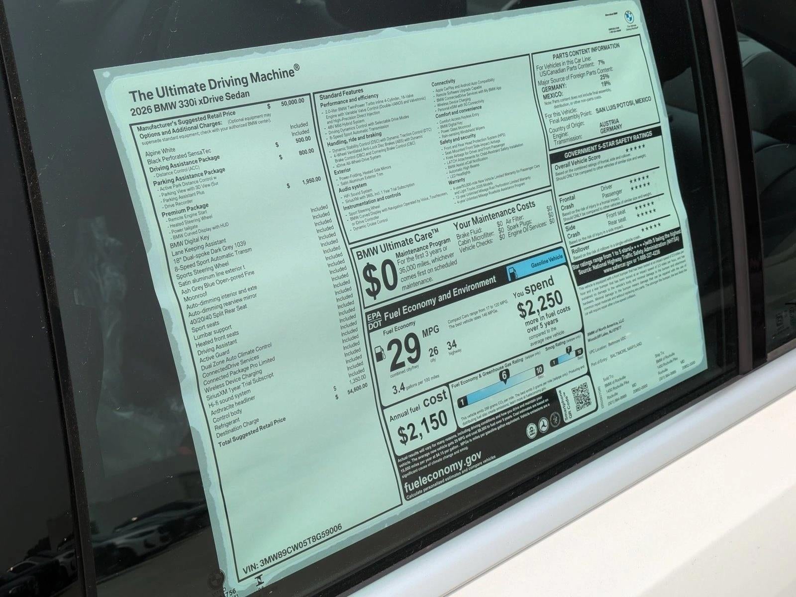 2026 BMW 330i NA xDrive Sedan
