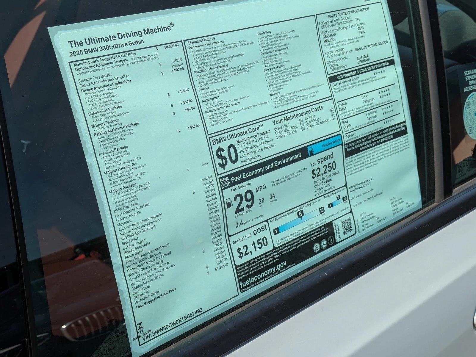 2026 BMW 330i NA xDrive Sedan