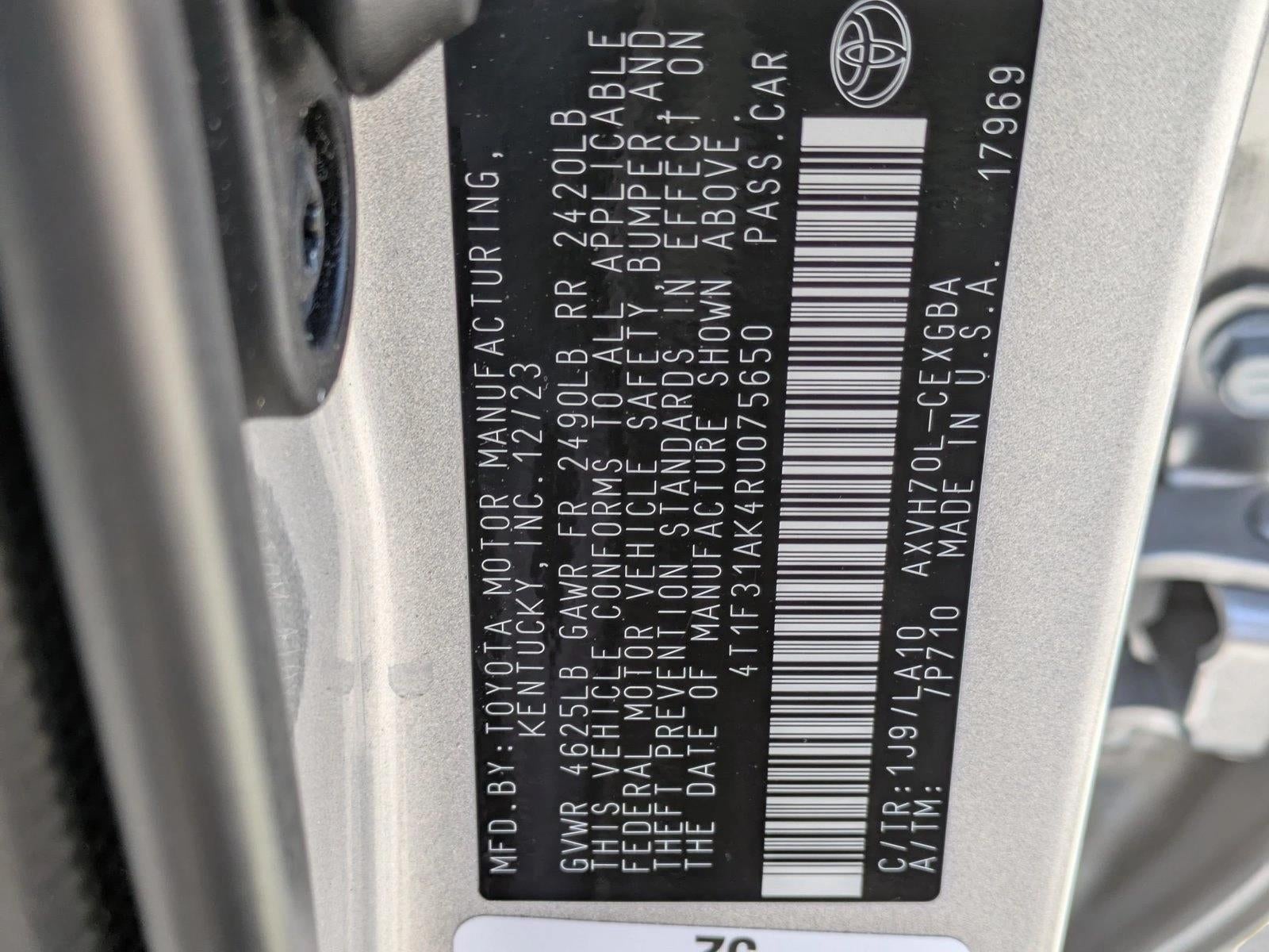2024 Toyota Camry Hybrid XLE CVT (Natl)