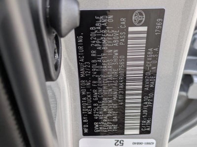 2024 Toyota Camry Hybrid XLE CVT (Natl)