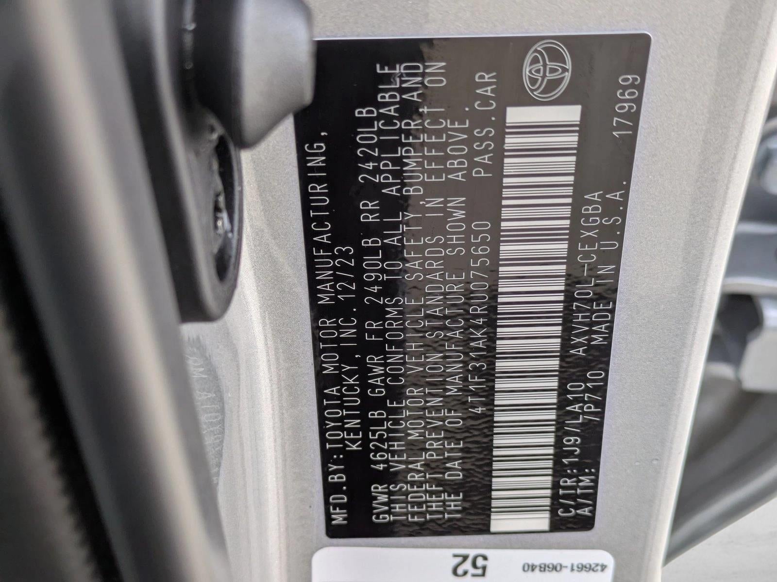 2024 Toyota Camry Hybrid XLE CVT (Natl)