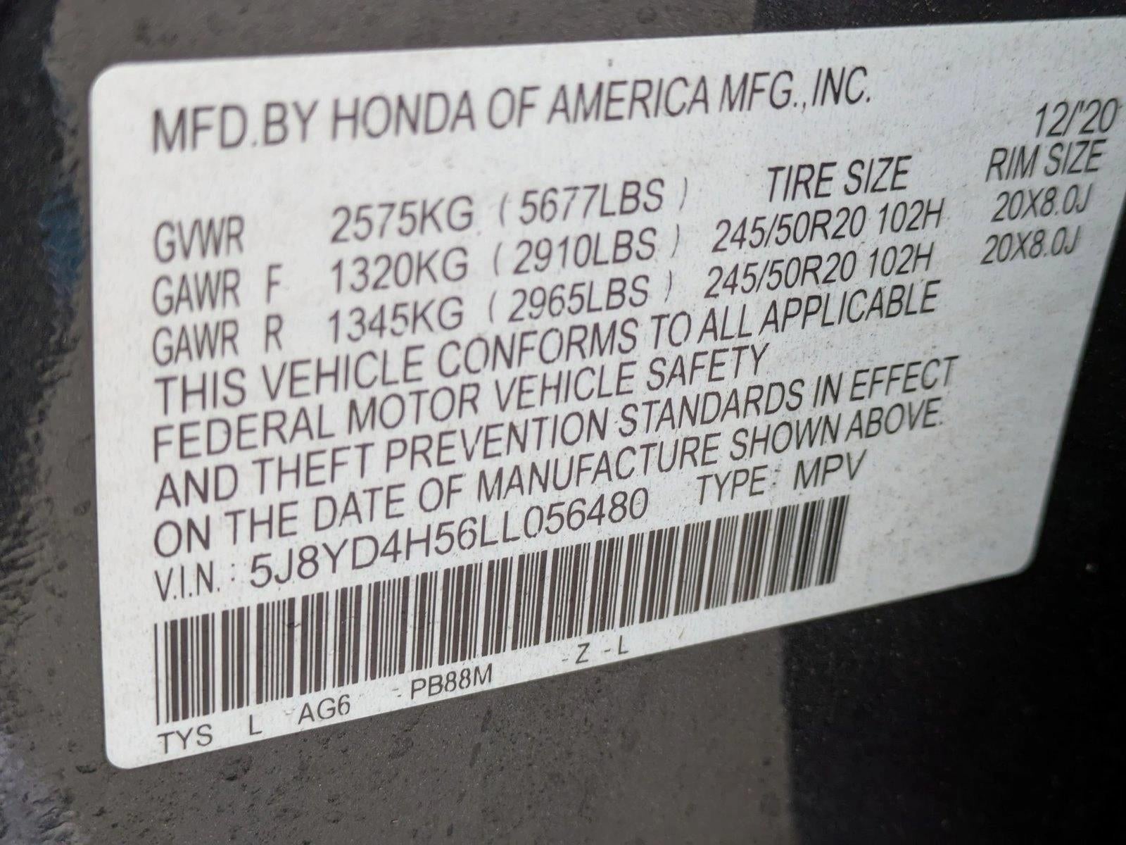 2020 Acura MDX SH-AWD 7-Passenger w/Technology Pkg