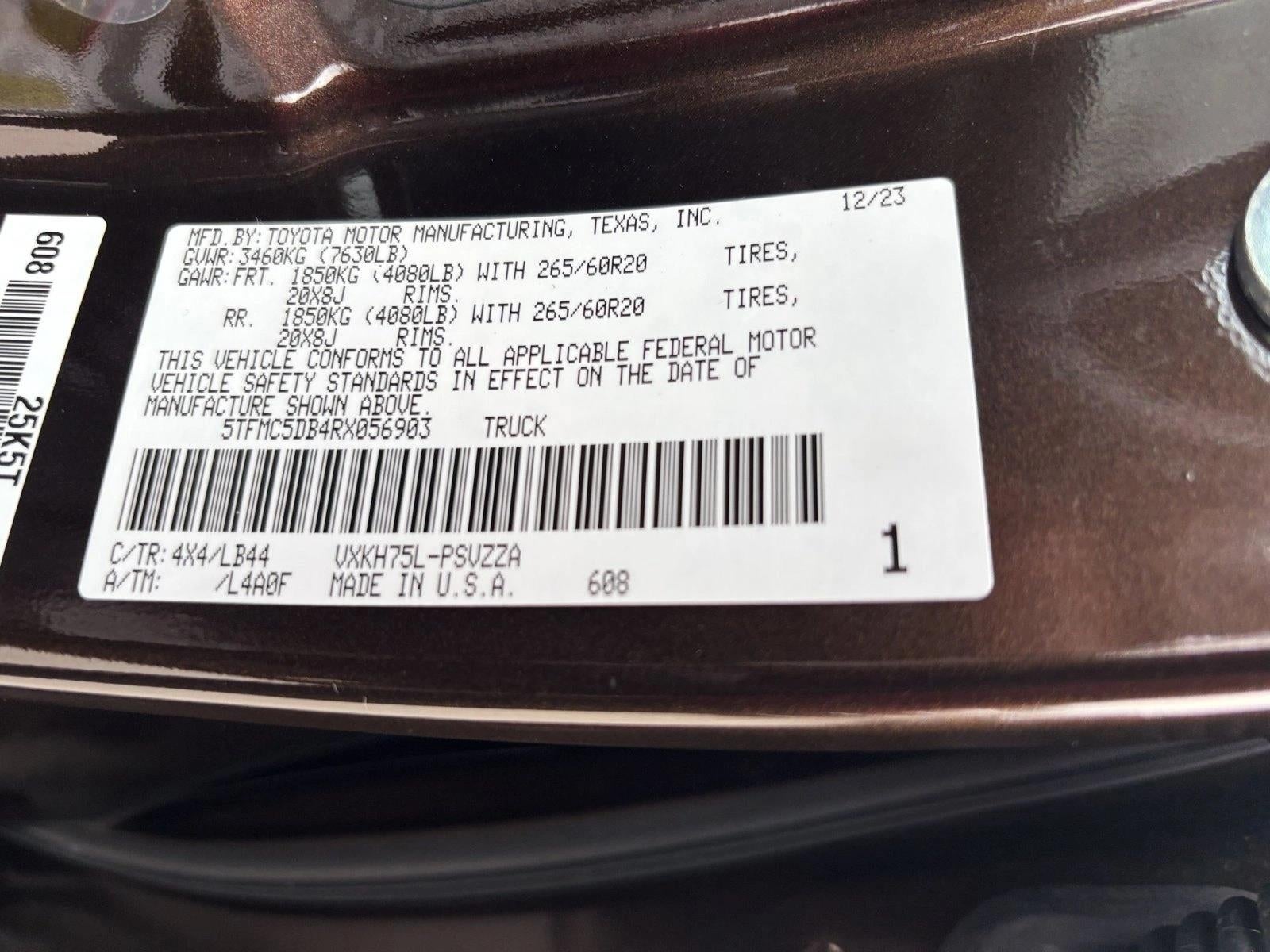 2024 Toyota Tundra 4WD 4WD 1794 Edition Hybrid CrewMax 5.5' Bed (Natl)