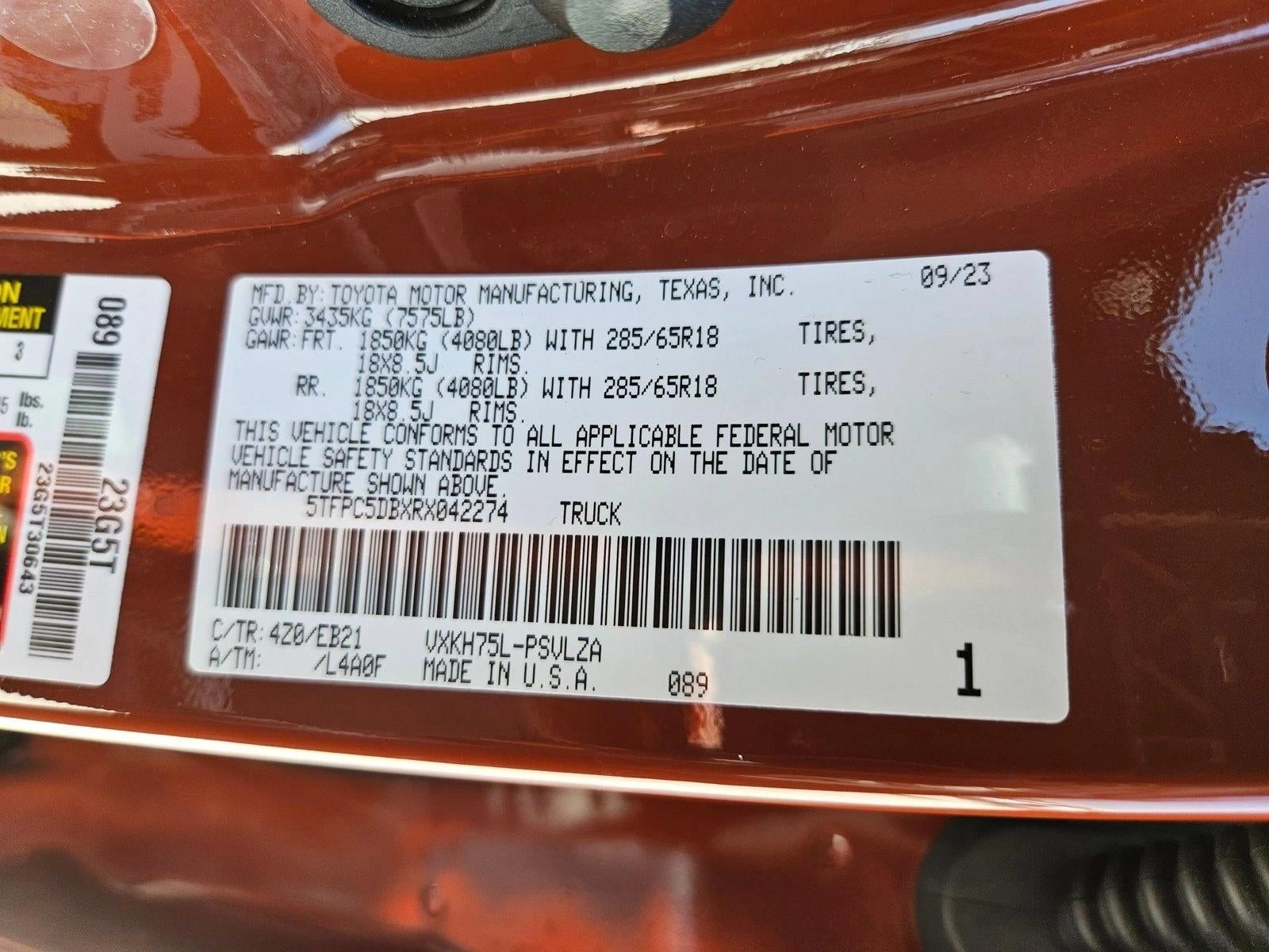2024 Toyota Tundra 4WD 4WD TRD Pro Hybrid CrewMax 5.5' Bed (Natl)