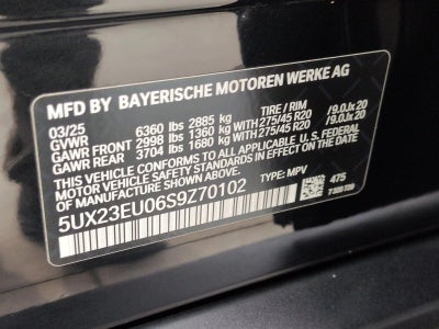 2025 BMW X5 xDrive40i Sports Activity Vehicle