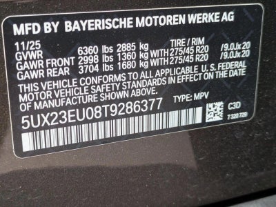 2026 BMW X5 xDrive40i Sports Activity Vehicle