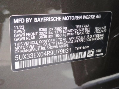 2024 BMW X6 xDrive40i Sports Activity Coupe