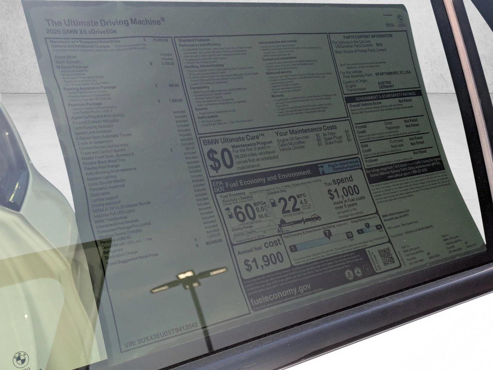 2026 BMW X5 xDrive50e Plug-In Hybrid