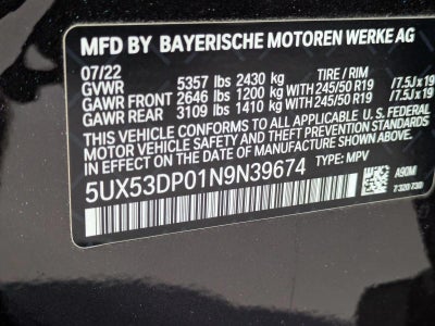 2022 BMW X3 xDrive30i Sports Activity Vehicle