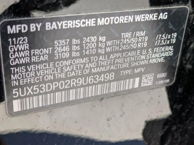 2024 BMW X3 xDrive30i Sports Activity Vehicle