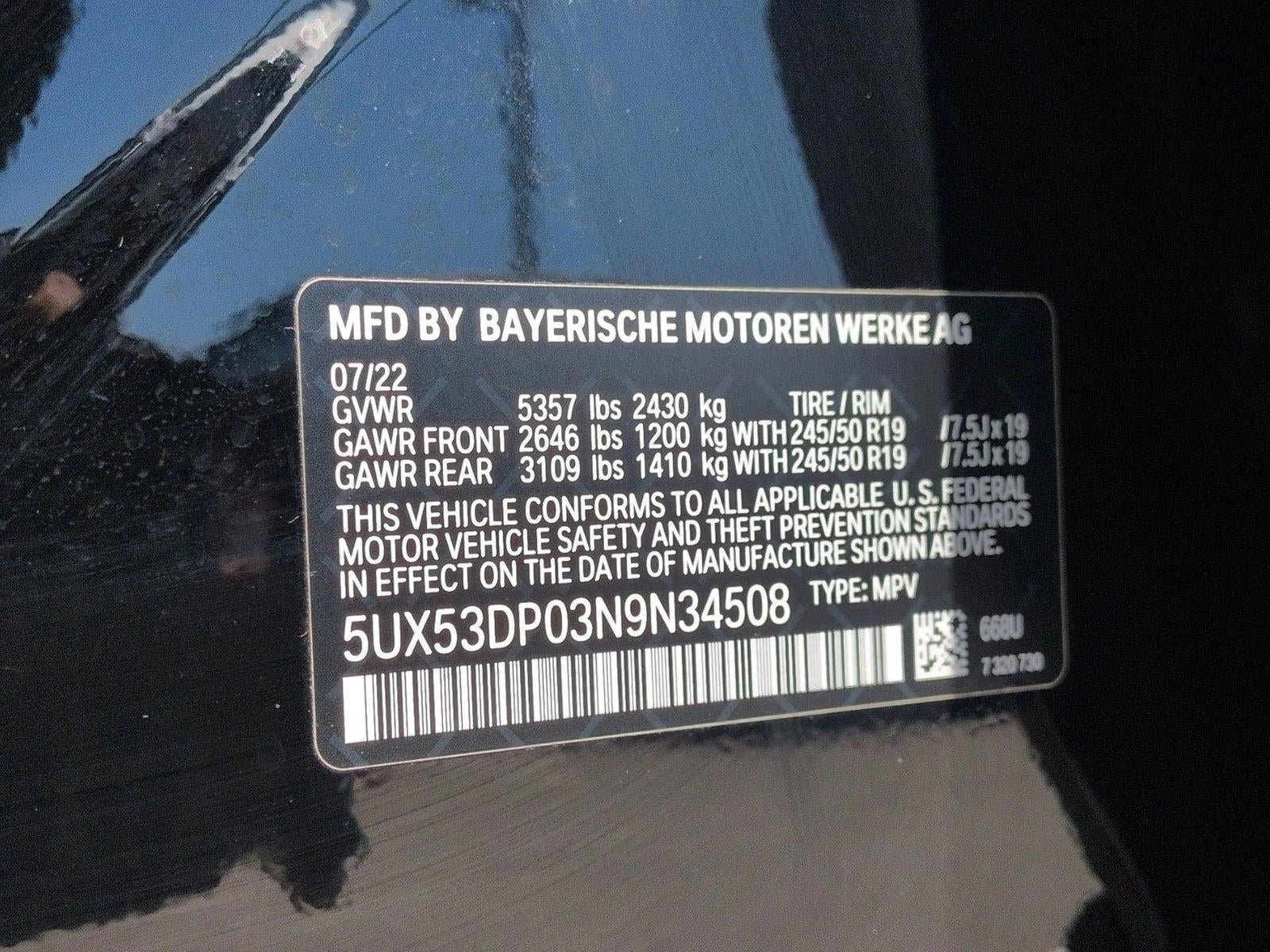 2022 BMW X3 xDrive30i Sports Activity Vehicle