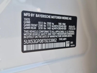 2026 BMW X3 30 xDrive Sports Activity Vehicle