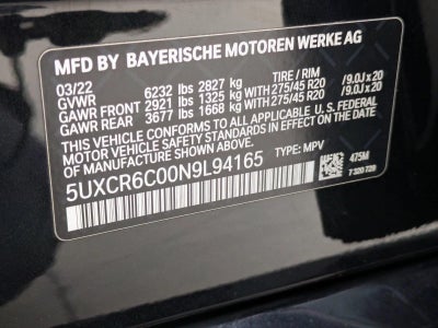 2022 BMW X5 xDrive40i Sports Activity Vehicle