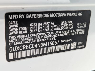 2022 BMW X5 xDrive40i Sports Activity Vehicle