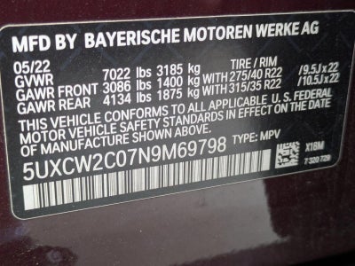 2022 BMW X7 xDrive40i Sports Activity Vehicle