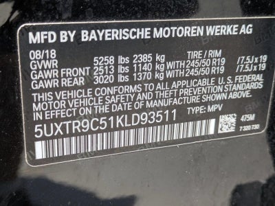 2019 BMW X3 xDrive30i Sports Activity Vehicle