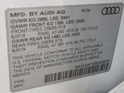 2025 Audi Q5 S line Premium Plus 55 TFSI e quattro