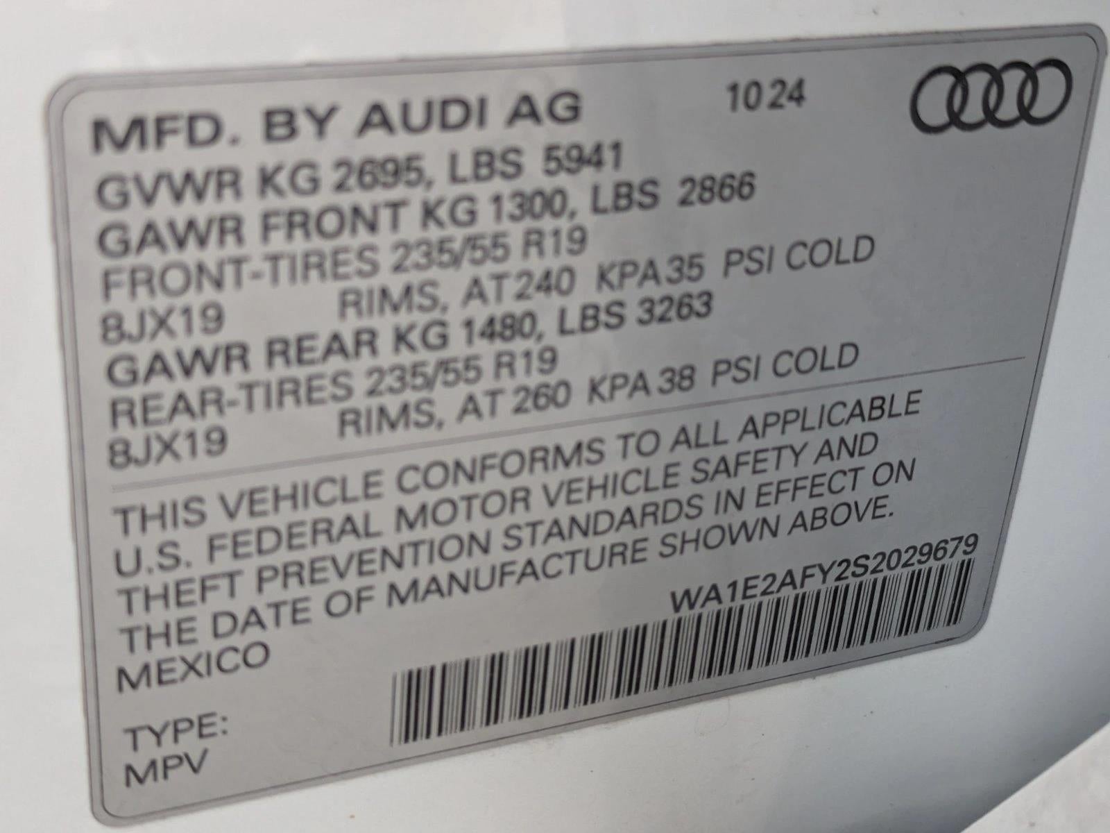 2025 Audi Q5 S line Premium Plus 55 TFSI e quattro