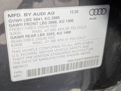 2021 Audi Q5 Prestige 55 TFSI e quattro