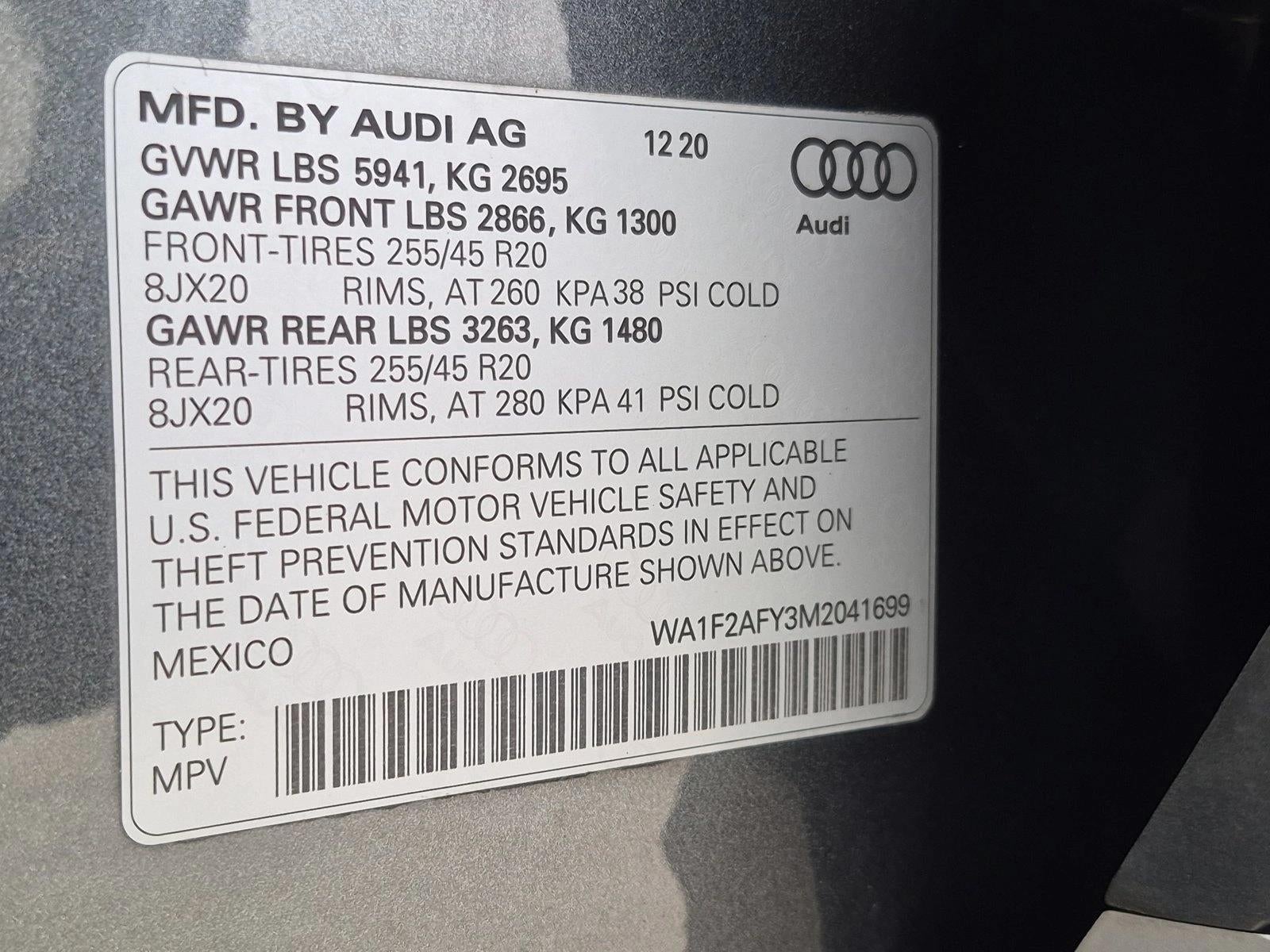 2021 Audi Q5 Prestige 55 TFSI e quattro
