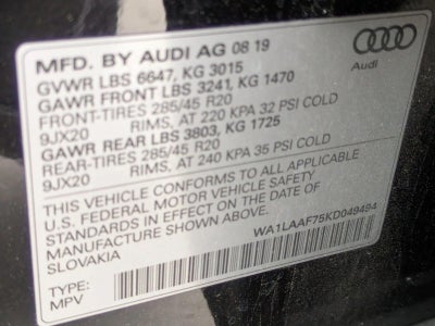 2019 Audi Q7 Premium Plus 55 TFSI quattro