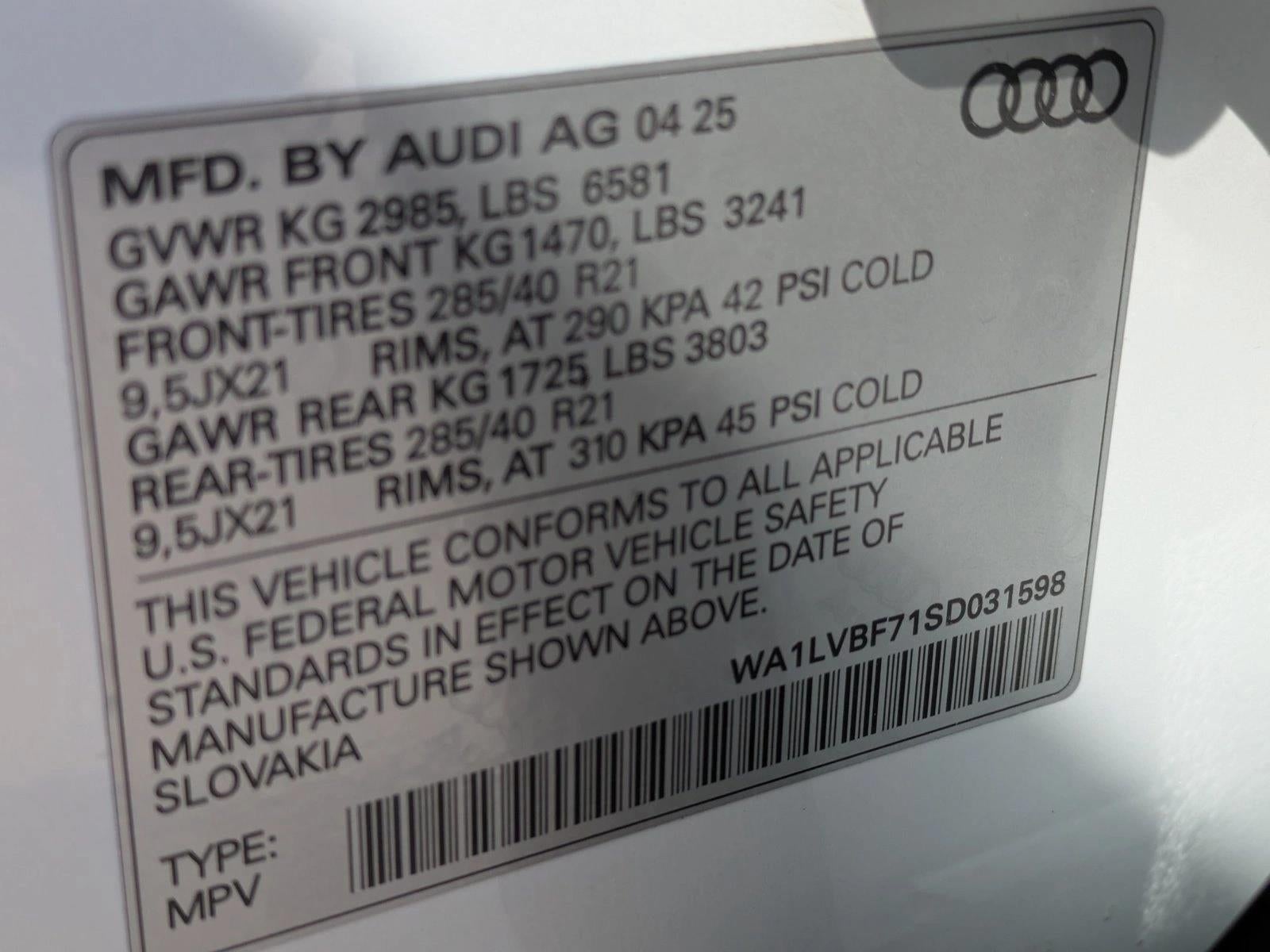 2025 Audi Q7 Premium Plus 55 TFSI quattro
