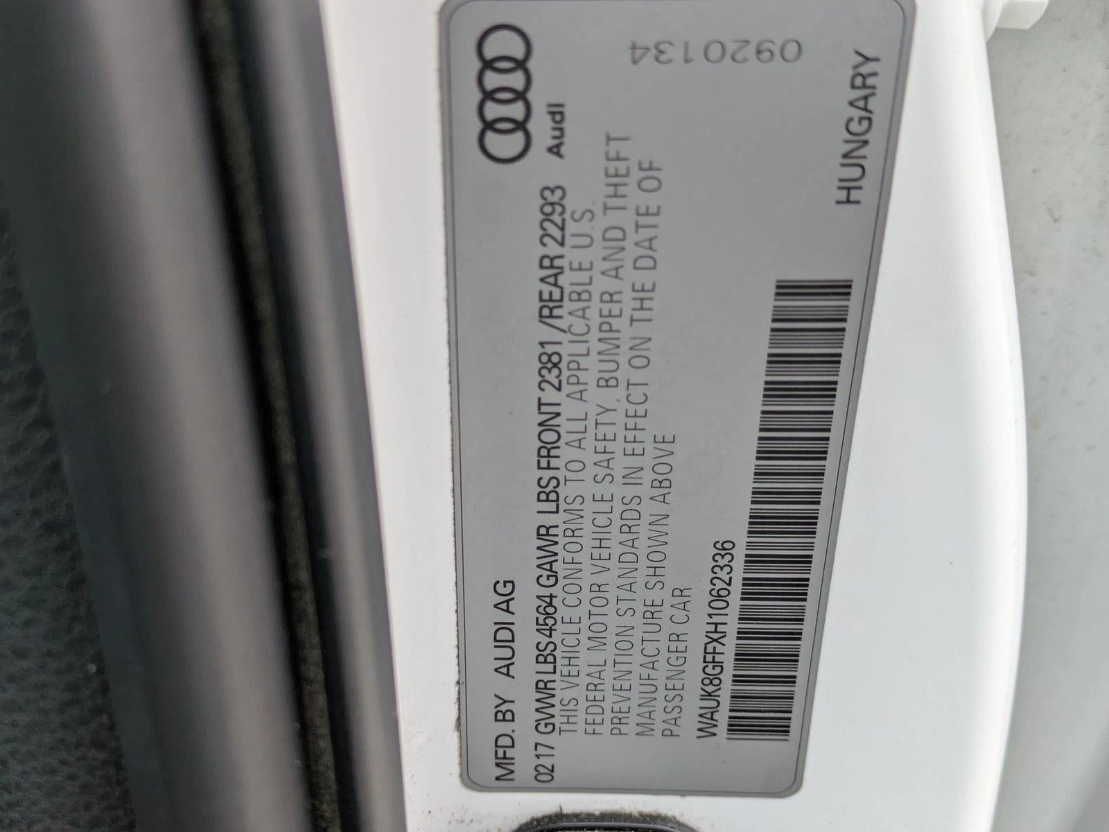 2017 Audi A3 Sedan 2.0 TFSI Prestige quattro AWD