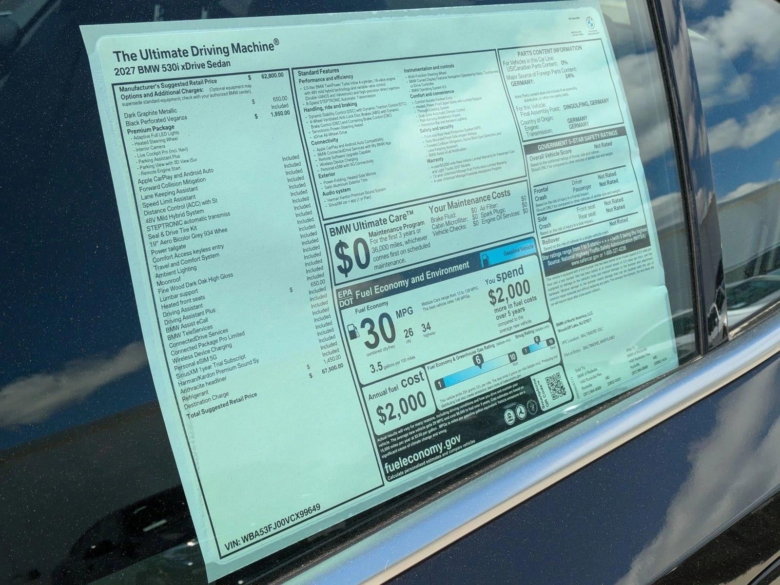 2027 BMW 530i xDrive Sedan