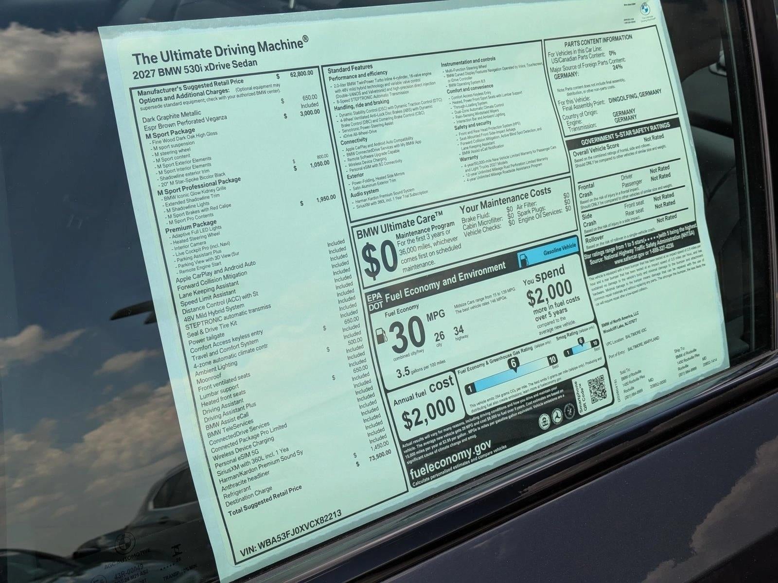 2027 BMW 530i xDrive Sedan