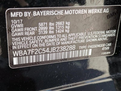 2018 BMW 750i xDrive Sedan