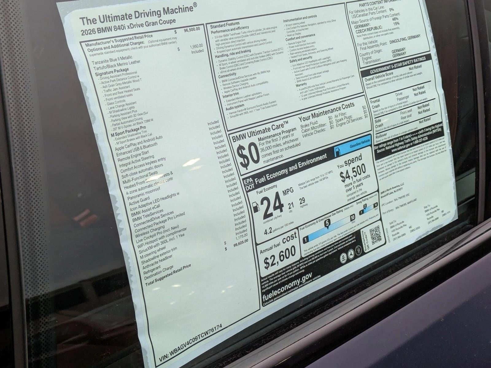 2026 BMW 840i Gran Coupe