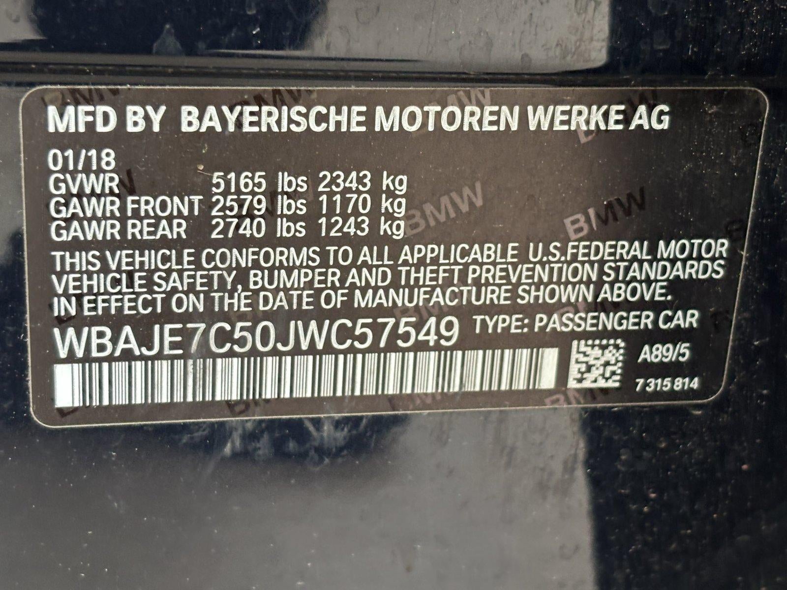 2018 BMW 540i xDrive Sedan