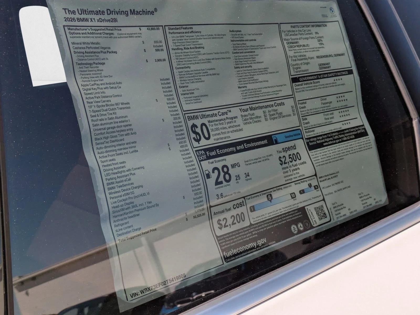 2026 BMW X1 xDrive28i Sports Activity Vehicle